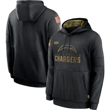 Men's Nike Los Angeles Chargers 2020 Salute to Service Sideline Performance Pullover Hoodie - Black